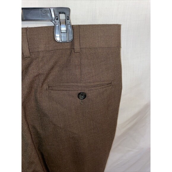 Brooks Brothers Saxxon Men’s Dress Pants Size 34x29 Brown Business Formal Party - Picture 10 of 12